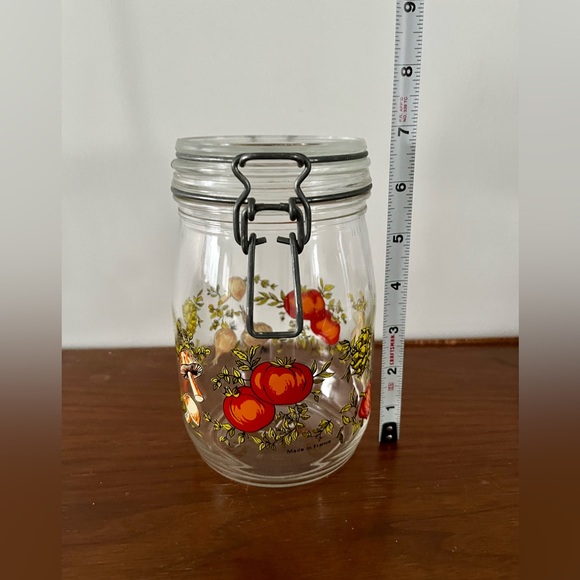 Vintage Arc France “Spice of Life” Canister and Glass Cup Set - Picture 5 of 16